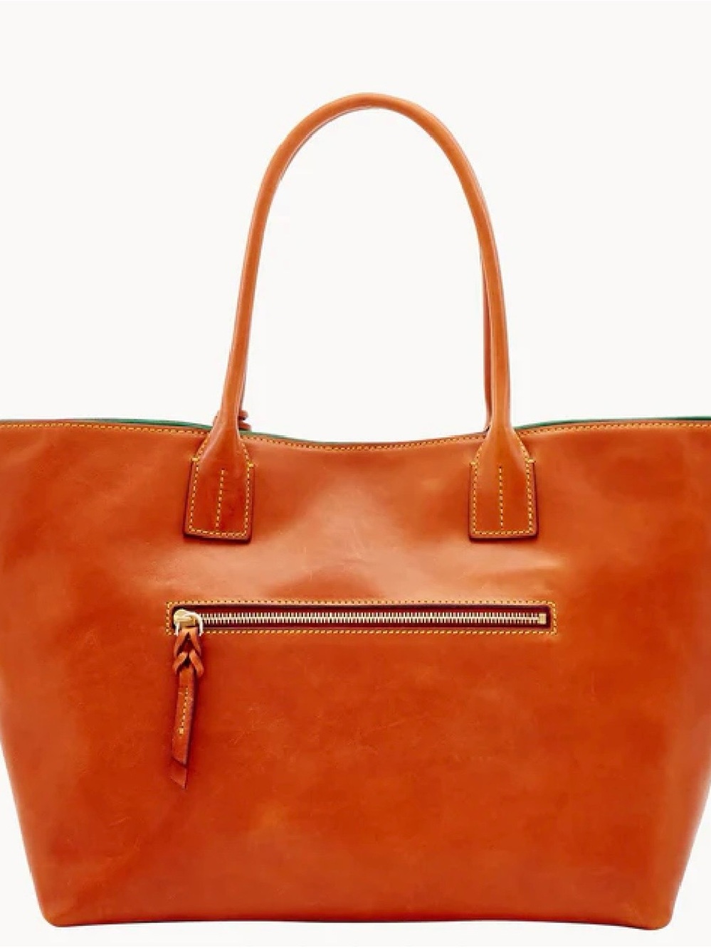 Dooney & Bourke Cognac Leather Tote - Picture 3 of 8